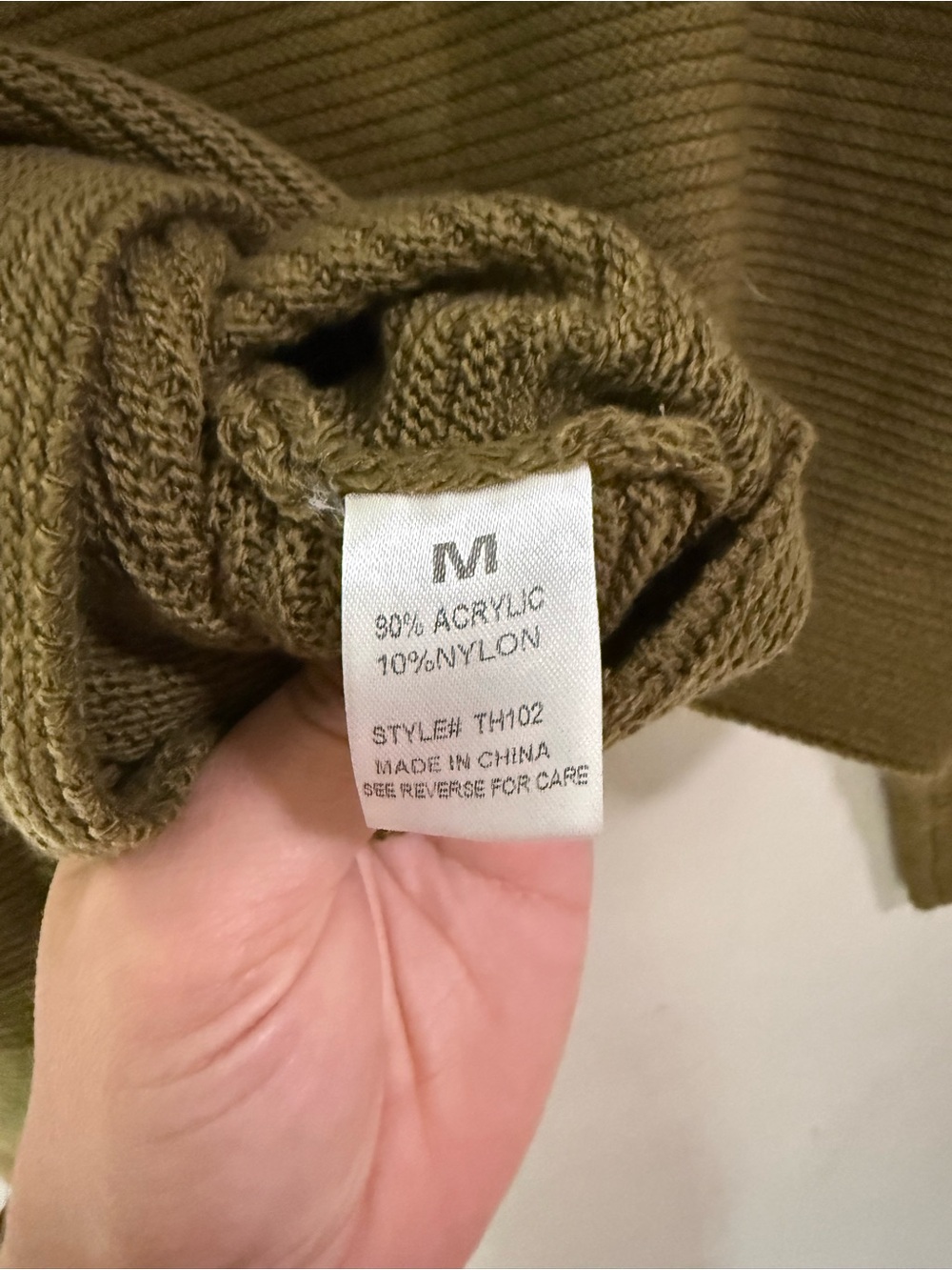 Lilyful Olive Green Cropped Knit Sweater Dolman Sleeve M - Picture 5 of 5